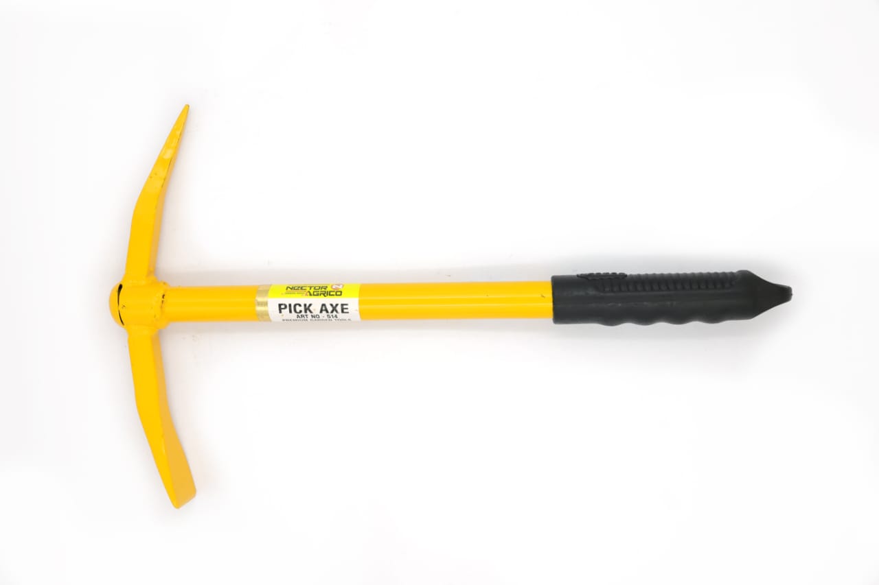 Compact Garden Pick Axe – Dual Head Mini Tool (Yellow)