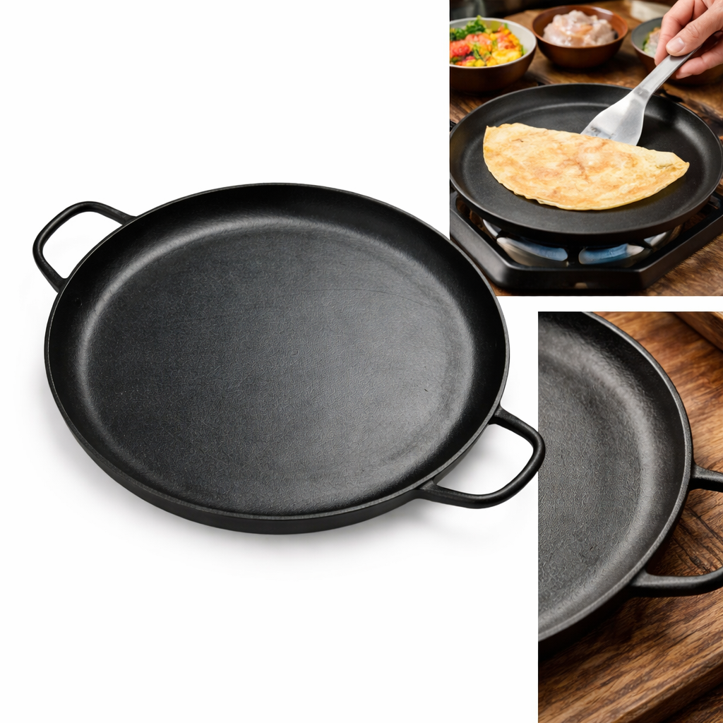 Cast Iron Tava – Heavy Duty Flat Cooking Pan