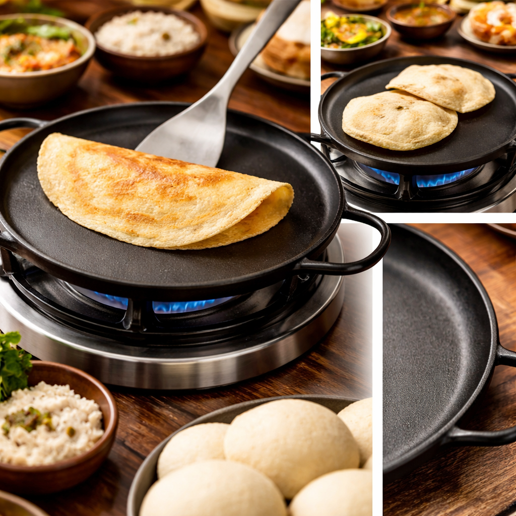 Cast Iron Tava – Heavy Duty Flat Cooking Pan