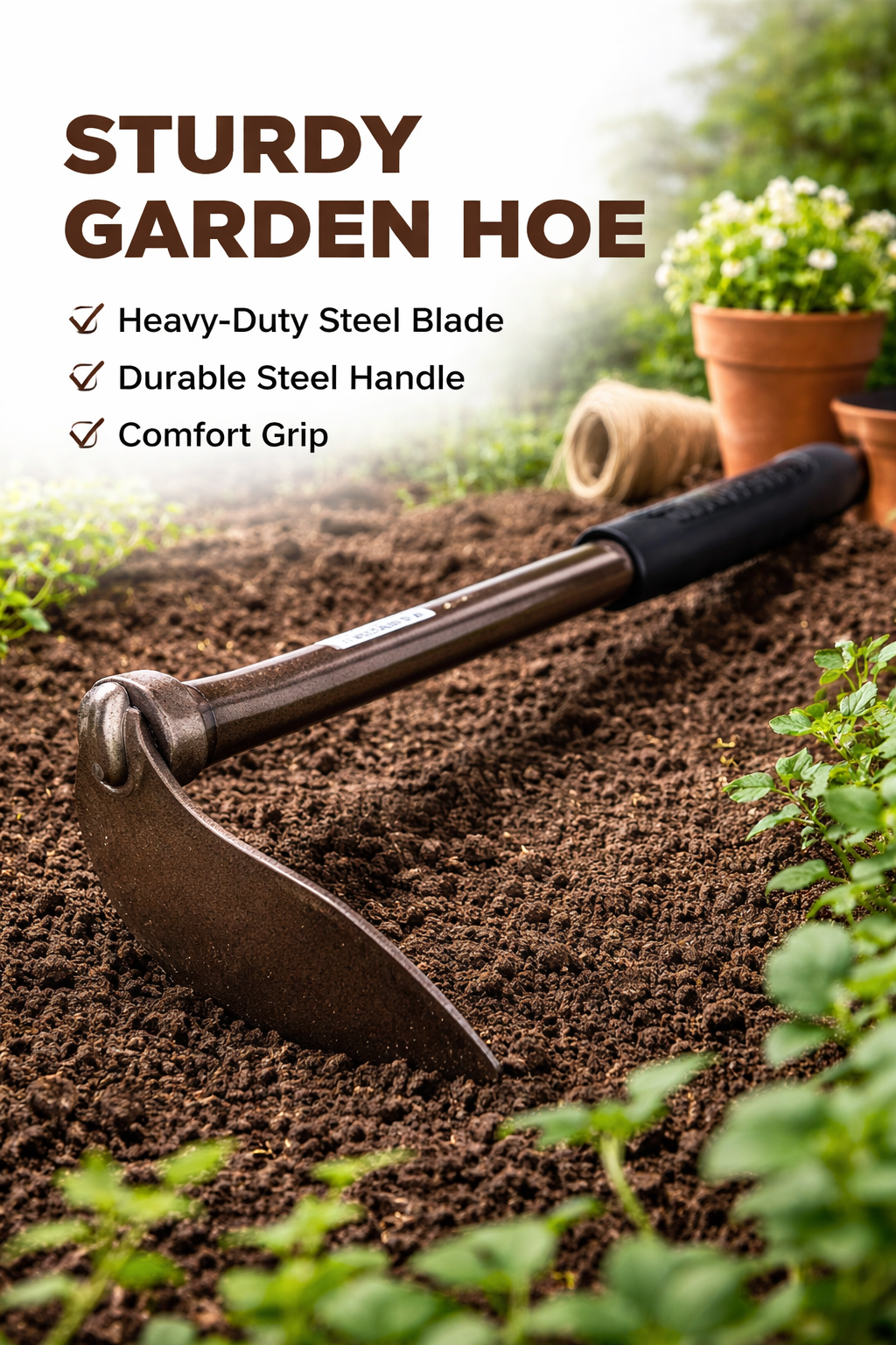 Garden Hoe & Cultivator – 18 Inch Heavy Duty Tool