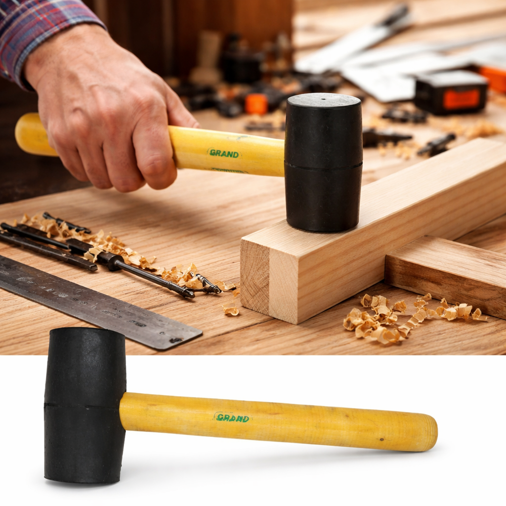 Rubber Mallet – Heavy Duty Soft Hammer with Wooden Handle