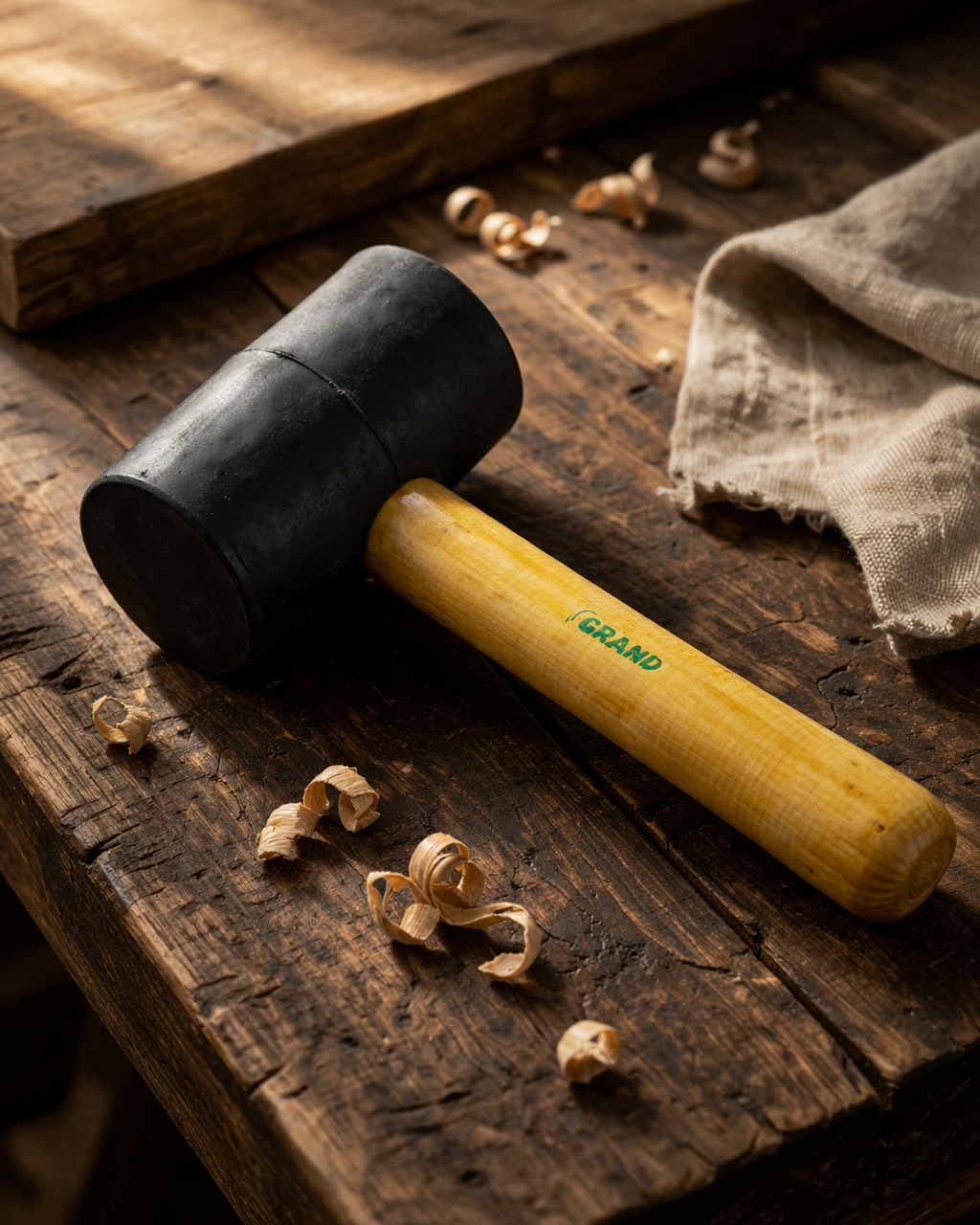 Rubber Mallet – Heavy Duty Soft Hammer with Wooden Handle